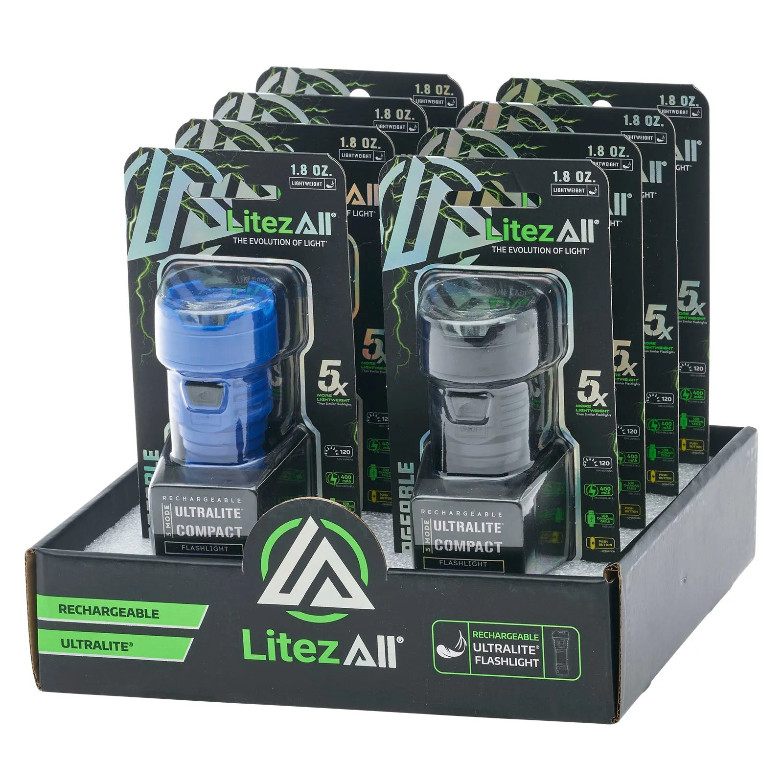 LitezAll Rechargeable 120 Lumen Flashlight