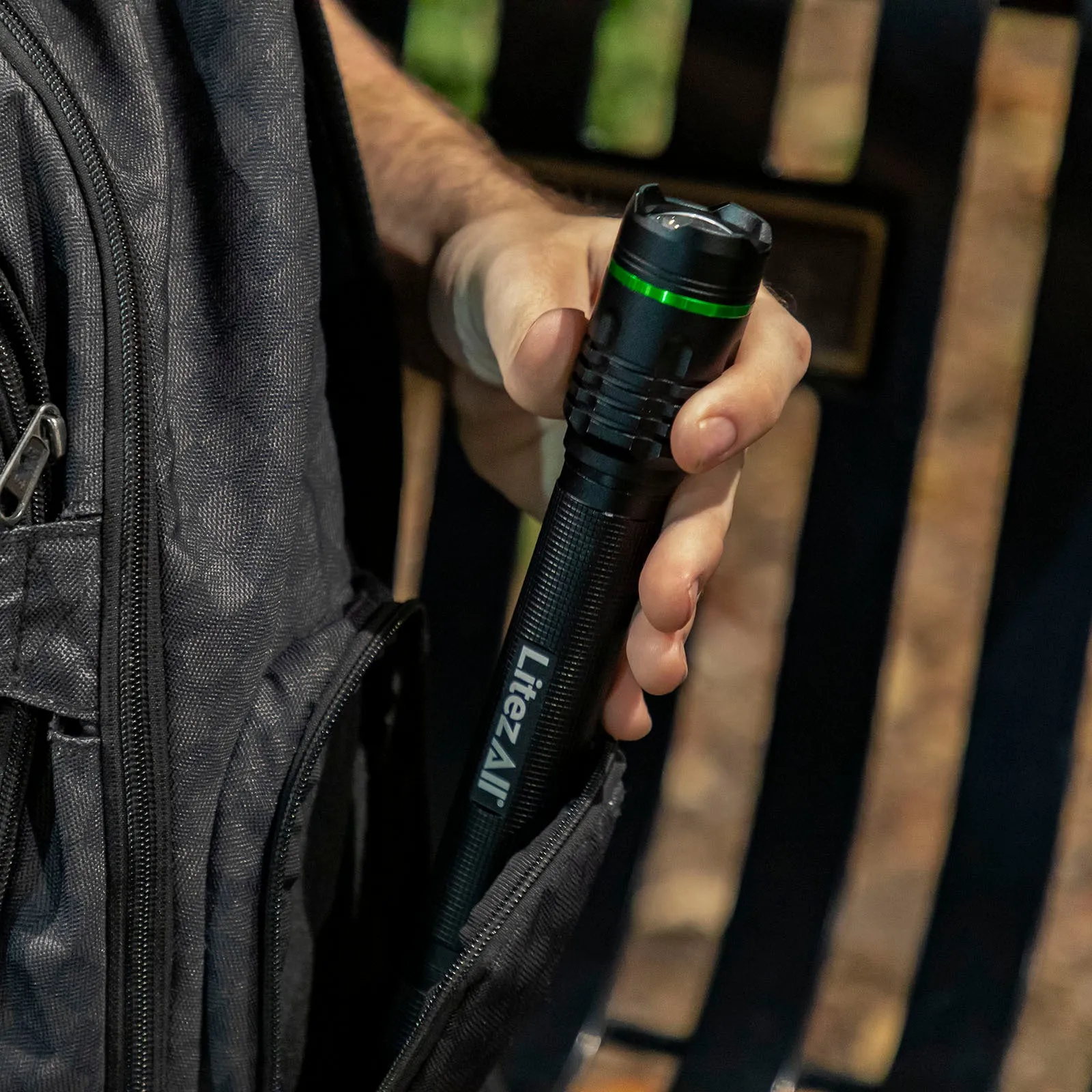 LitezAll Rechargeable Thin 2000 Lumen Tactical Flashlight