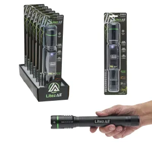 LitezAll Rechargeable Thin 2000 Lumen Tactical Flashlight