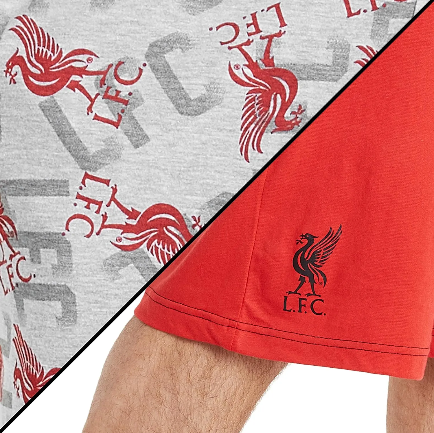 Liverpool F.C. Mens Pajama Pants 2 Pack of PJs Pants Comfy Pajama Shorts for Men Teens