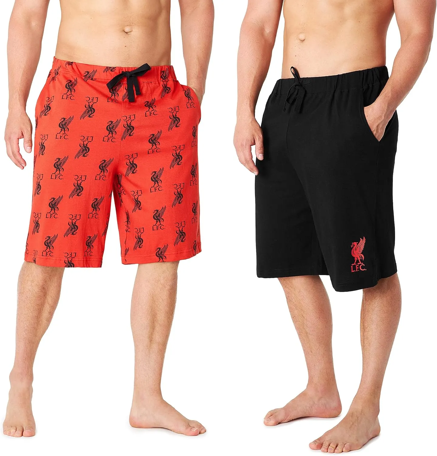 Liverpool F.C. Mens Pajama Pants 2 Pack of PJs Pants Comfy Pajama Shorts for Men Teens