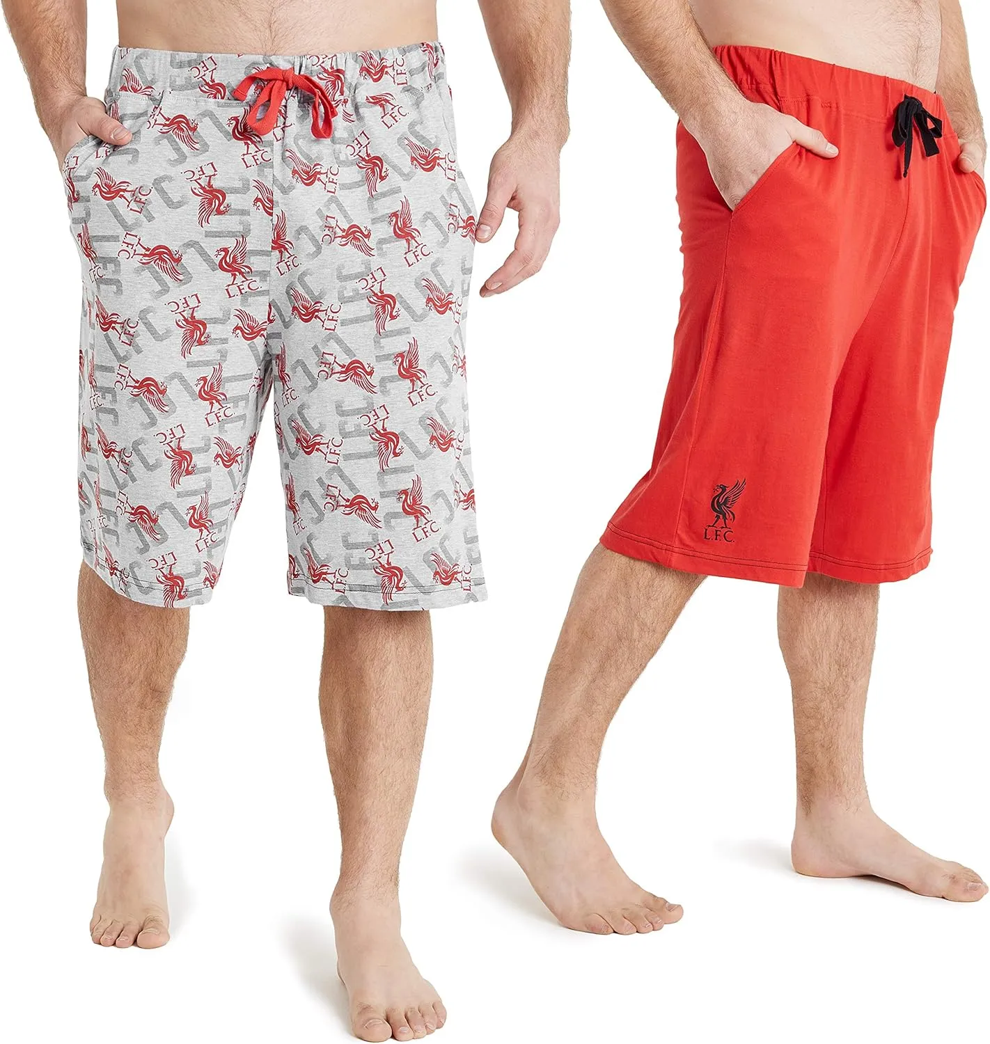 Liverpool F.C. Mens Pajama Pants 2 Pack of PJs Pants Comfy Pajama Shorts for Men Teens