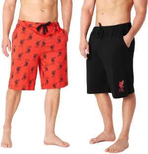 Liverpool F.C. Mens Pajama Pants 2 Pack of PJs Pants Comfy Pajama Shorts for Men Teens