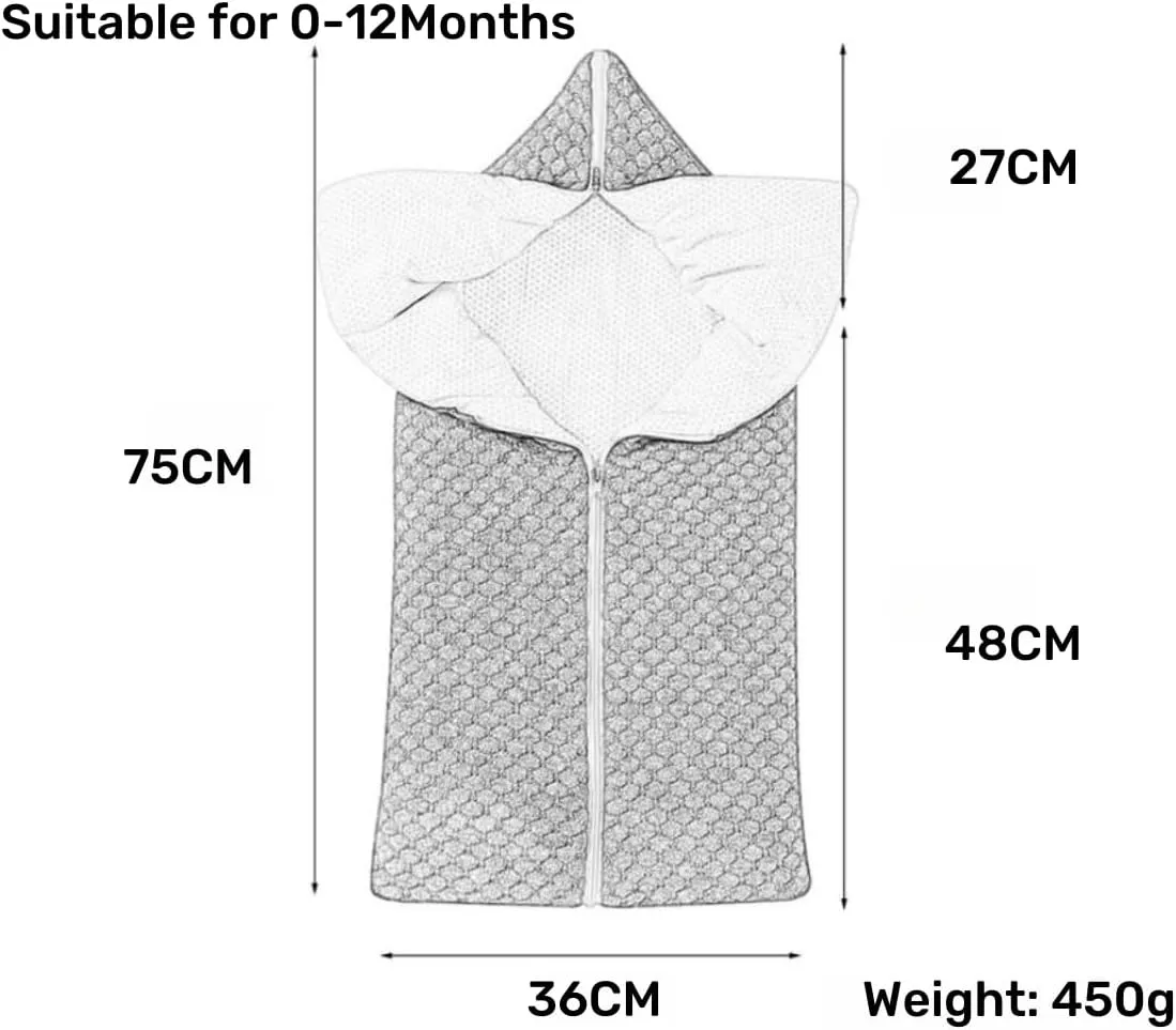 LLmoway Baby Receiving Blanket Boys Girls Soft Knit Swaddle Warm Newborn Wrap Sleeping Bag for Infant 0-12 Months Green