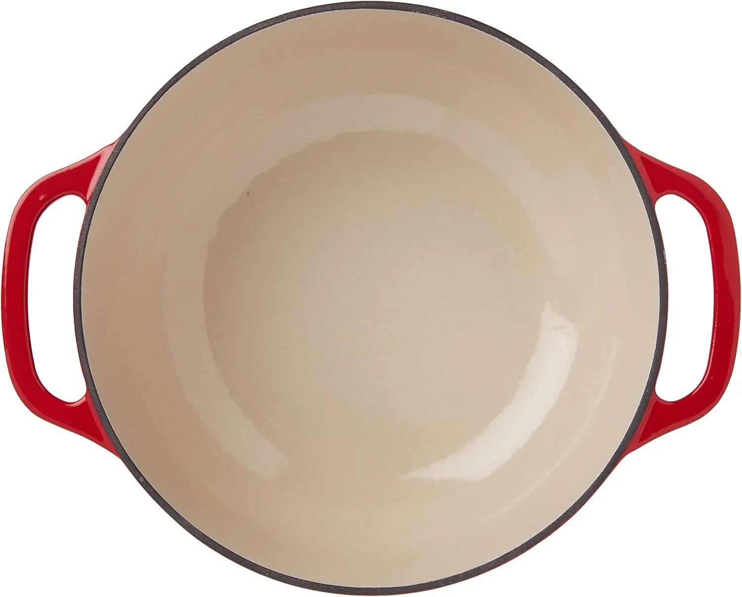 Lodge 6 Quart Enameled Cast Iron Dutch Oven with Lid – Dual Handles – Oven Safe up to 500° F or on Stovetop - Use to Marinate, Cook, Bake, Refrigerate and Serve – Island Spice Red