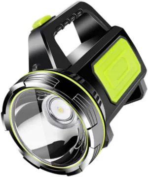 Long-Range Searchlight Flashlight LED Lamp Solar Fan High Lumens Rechargeable LED Floodlight Cam Wired Pro Waterproof Torch Rechargeable Spotlight Super Bright Powerful Fladhlight