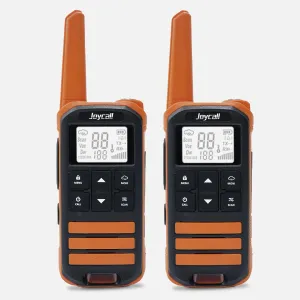 Long Range Walkie Talkies for Adult with NOAA Weather Alert Portable Walkie Talkies Rechargeable 22 Modifiable FRS Two Way Radios with Charger Cable &1400mAh Li-ion Battery (Orange)