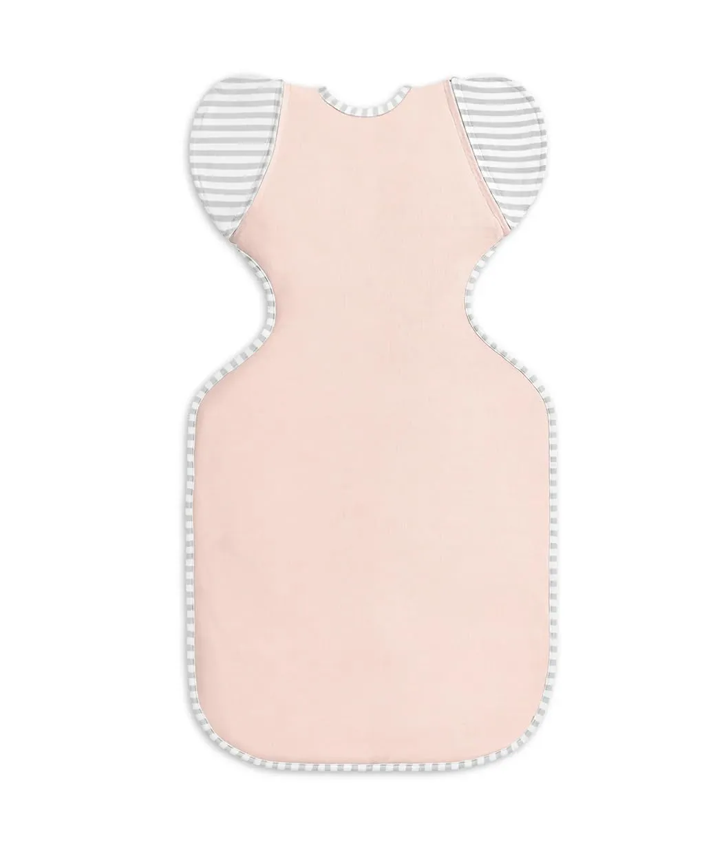 Love to Dream Swaddle Up Transition Bag - Arms Up Position - Light and Ultra Breathable Cotton - Twin Zip - Zip Off Wings - Spring, Summer - Sleep Bag - 0.2TOG - Light Pink, Large (8.5-11kg)