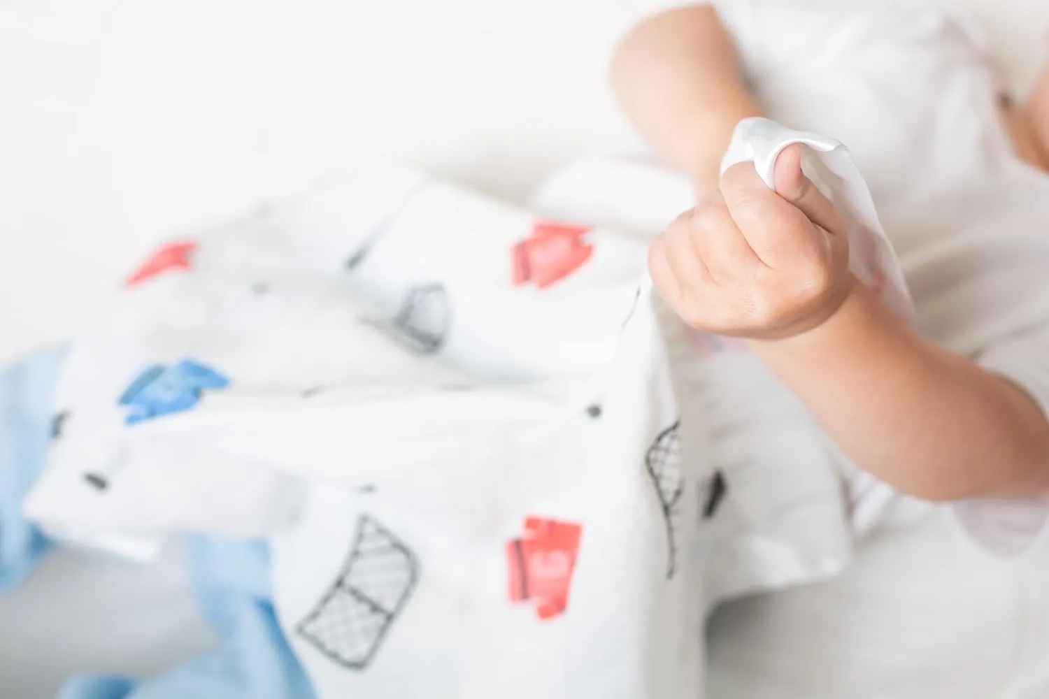 lulujo Baby Security Lovey Blankets| Unisex Softest Breathable Cotton Muslin Security Blanket with Silky Satin Trim| Neutral Comforting Blanket for Girls & Boys | 16in by 16 in| Hockey