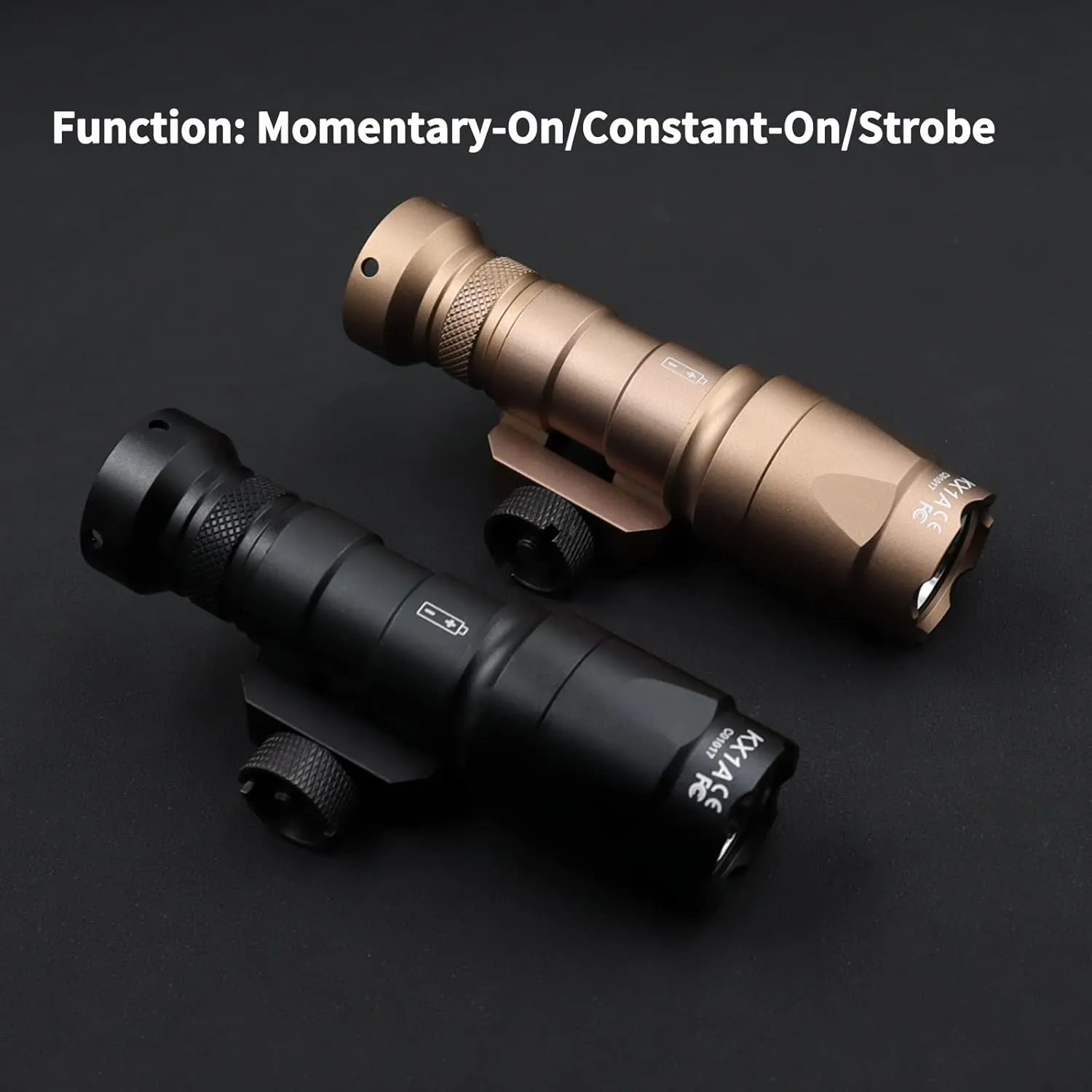 M300A Mini Light LED Whitelight with Strobe Rifle Weapon Light with Remote Pressure Switch Tactical Flashlight 400 Lumens, Brown