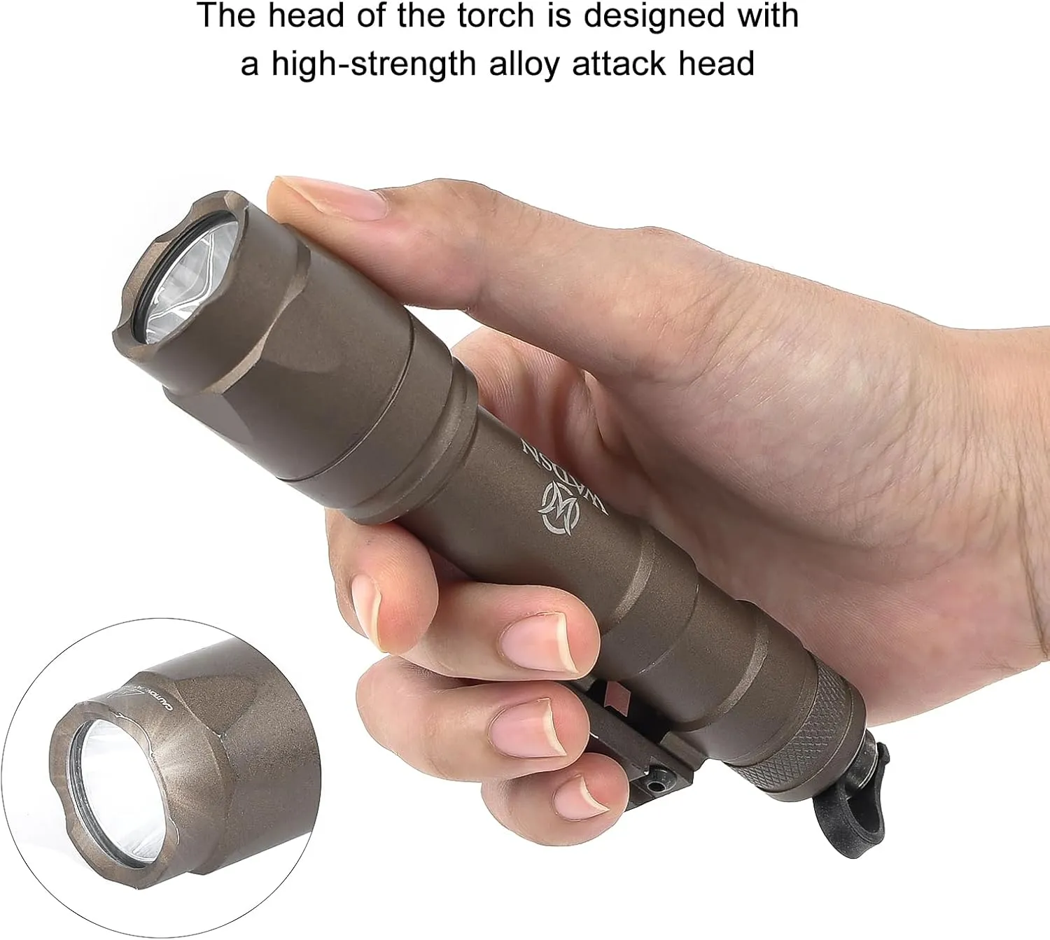 M600C 600 Lumens Tactical Flashlight, with Remote Pressure Switch and Switch Mount Plate （Fit 20mm Picatinny Rail） M300 M600 Series Tactical Flashlight for 20mm Picatinny Rail （DE）