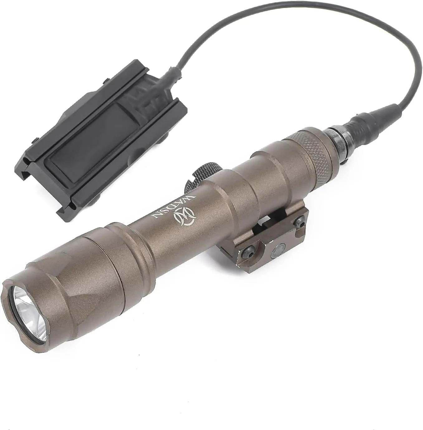 M600C 600 Lumens Tactical Flashlight, with Remote Pressure Switch and Switch Mount Plate （Fit 20mm Picatinny Rail） M300 M600 Series Tactical Flashlight for 20mm Picatinny Rail （DE）