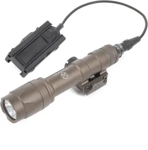 M600C 600 Lumens Tactical Flashlight, with Remote Pressure Switch and Switch Mount Plate （Fit 20mm Picatinny Rail） M300 M600 Series Tactical Flashlight for 20mm Picatinny Rail （DE）