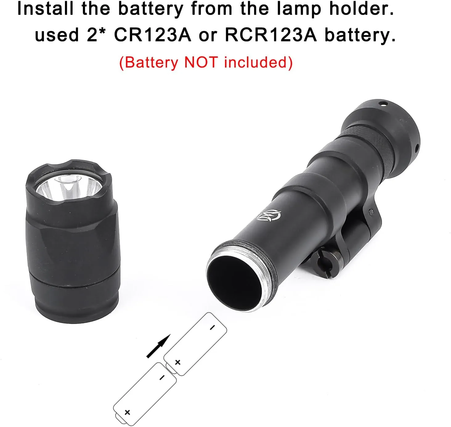M600C 800 Lumens Tactical Flashlight with 2 Rotating Bases, with Dual Function Remote Pressure Switch, Weapon Light Mount & Pressure Switch Mount Fit for 20mm Picatinny Mlok/Keymod Rail