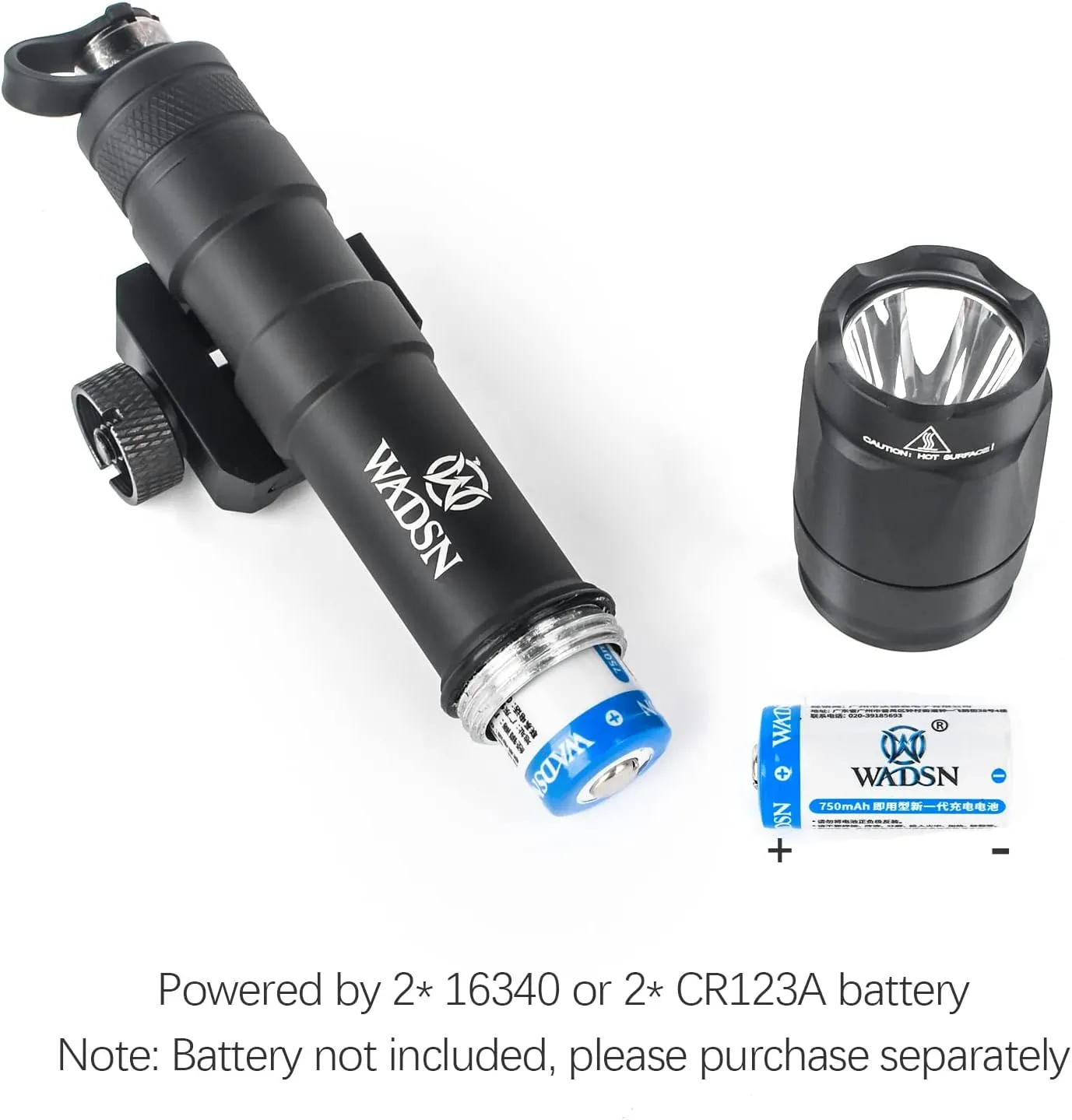 M600C Weapon Light with Dual Pressure Switch for Mlok/keymod / 20mm Picatinny Rail, 600 Lumens Tactical Flashlights with Constant/Momentary Modes for Outdoor Adventure Sports