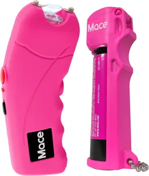 Mace Brand Ergo Stun Gun for Self Defense with Bright LED Flashlight, Rechargeable, High Voltage, Up to 1.69 Microcoulombs of Electric Power, Self Defense for Women & Men