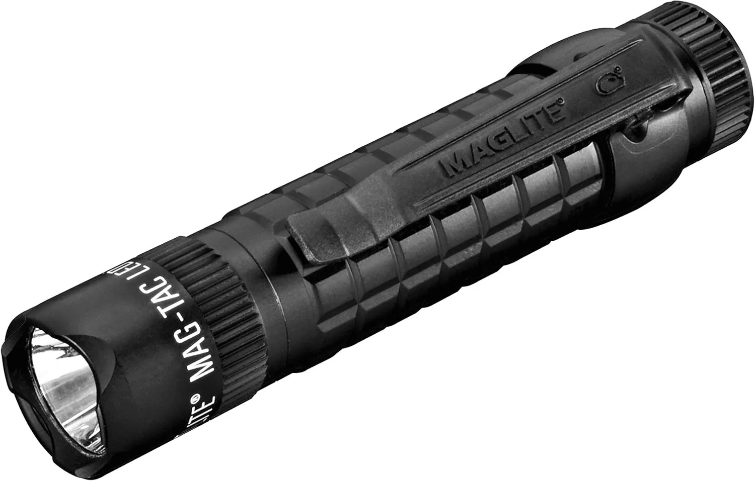 Maglite Mag-Tac LED 2-Cell CR123 Flashlight - Crowned-Bezel, Matte Black
