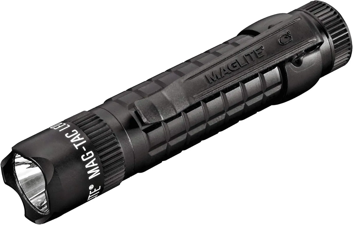 Maglite Mag-Tac LED 2-Cell CR123 Flashlight - Crowned-Bezel, Matte Black