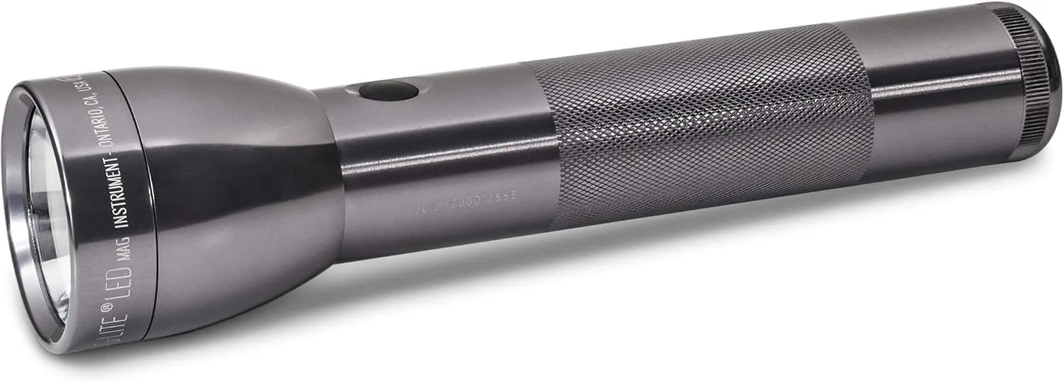 Maglite ML300L LED 2-Cell D Flashlight, Gray