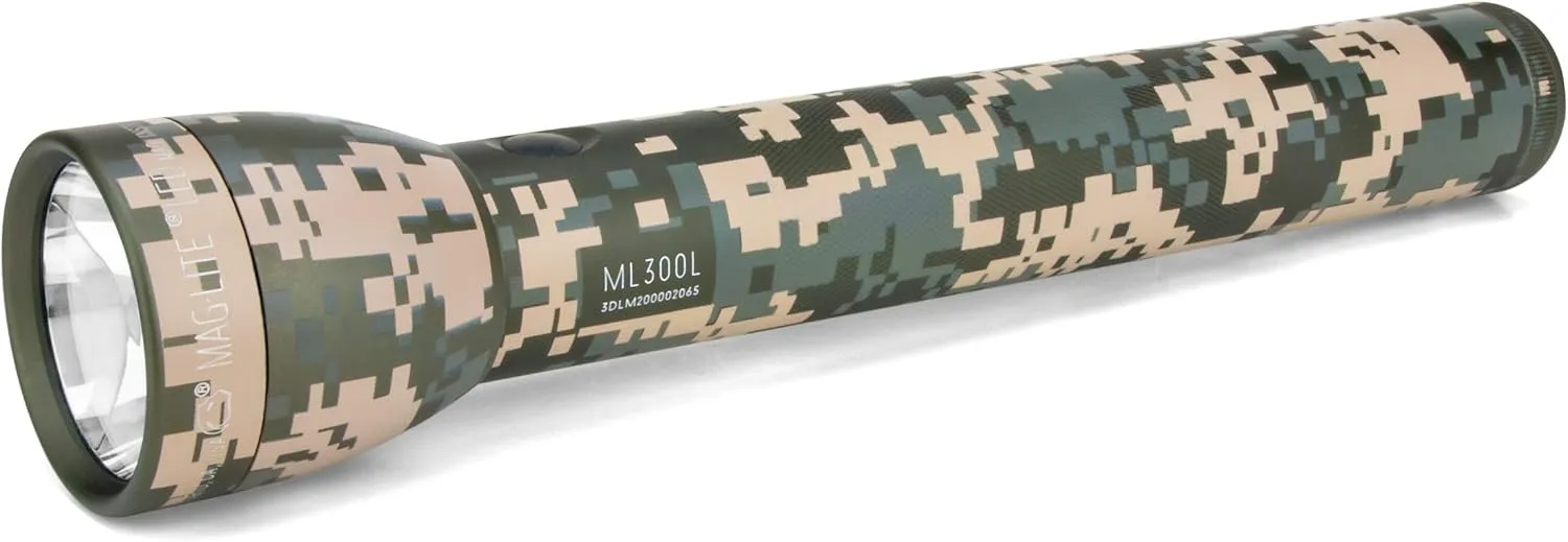 Maglite ML300L LED 3-Cell D Flashlight, Universal Camo Pattern