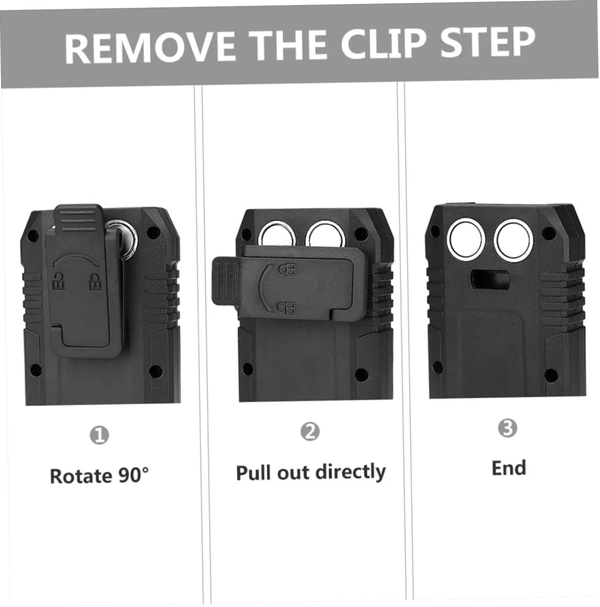 Magnetic USB Rechargeable with Cob Lamp Portable Camping Lamp with Battery Indicator Clip Hook for Emergency Lighting