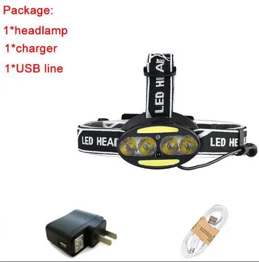 Maimu 9000lm T6 Led Sensor Motion Sensing Headlamp zoom Waterproof Headlight Head Light Lamp Flashlight Torch  18650 battery D21