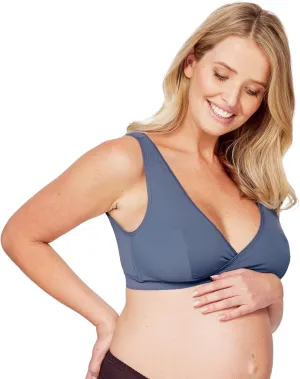 Mamaway Breezy Crossover Nursing Maternity Breathable Bra, Odorless, Soft, Lightweight for Sleeping, Pregnancy, Breastfeeding