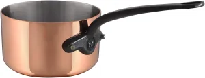 Mauviel M'Heritage M200CI 2mm Polished Copper & Stainless Steel Sauce Pan With Cast Iron Handles, 1.8-qt, Made in France