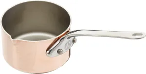 Mauviel M'Minis Copper & Stainless Steel Mini Sauce Pan with Pouring Spout and Stainless Steel Handle, 2-in, Made in France