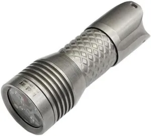 MecArmy PS16 Stainless Steel Ultra Bright Flashlight, 2000 Lumens with 4 XP-G2 LEDs Super Long Lasting USB Rechargeable Handheld EDC Compact Flashlight for Everyday Carry (Stonewashed)