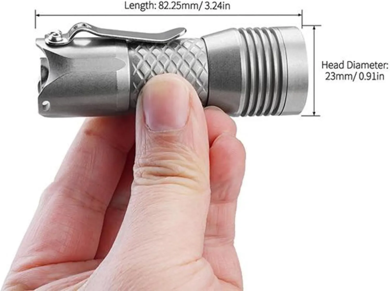 MecArmy PS16 Stainless Steel Ultra Bright Flashlight, 2000 Lumens with 4 XP-G2 LEDs Super Long Lasting USB Rechargeable Handheld EDC Compact Flashlight for Everyday Carry (Stonewashed)