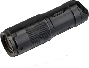 MecArmy X2S Stainless Steel LED Flashlight, Mini EDC Rechargeable Keychain Flashlight with Micro USB Charging, 10180 Battery 130 Lumens Outdoor Waterproof EDC Keychain Light (DLC Black)