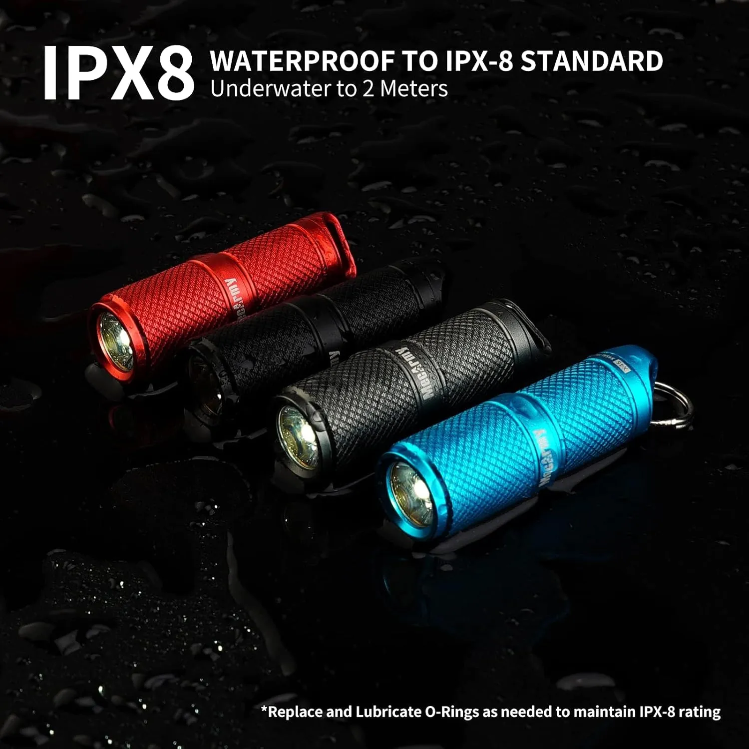 MecArmy X4S 130 Lumen Aluminum Super Micro-Sized Keychain EDC Flashlight with Micro USB Charging | Handheld Rechargeable Everyday Carry Car Keychain Light | Outdoor Camping Waterproof Torch (Blue)
