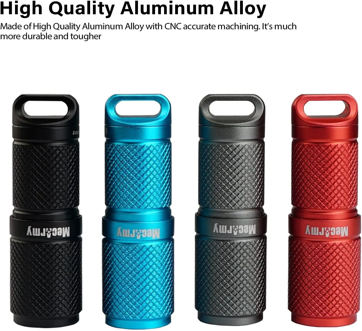 MecArmy X4S 130 Lumen Aluminum Super Micro-Sized Keychain EDC Flashlight with Micro USB Charging | Handheld Rechargeable Everyday Carry Car Keychain Light | Outdoor Camping Waterproof Torch (Blue)