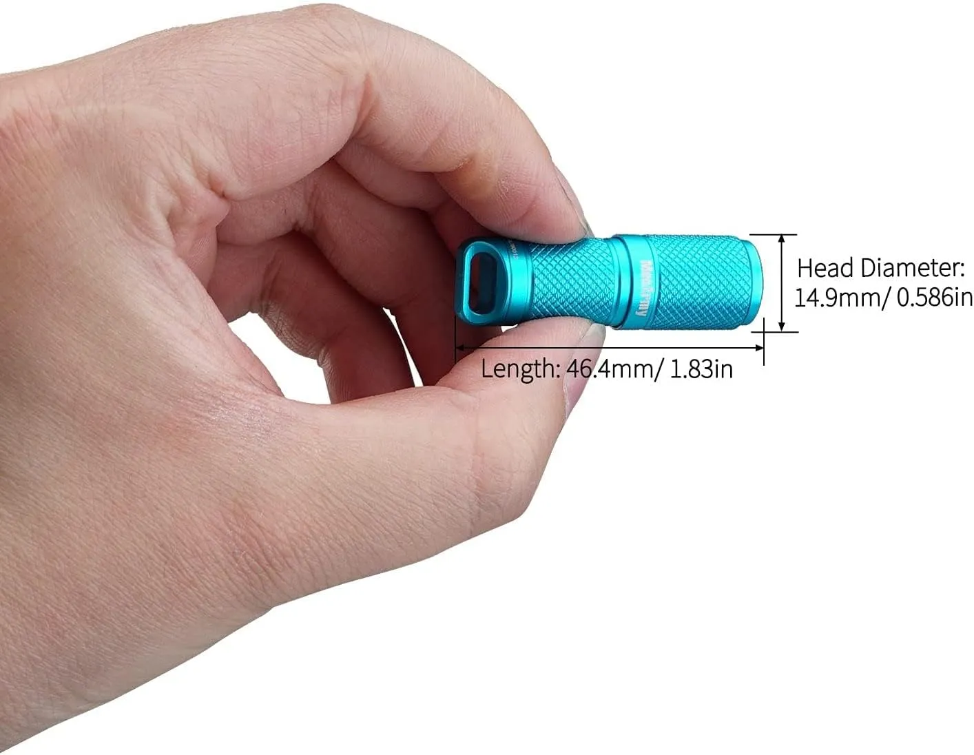 MecArmy X4S 130 Lumen Aluminum Super Micro-Sized Keychain EDC Flashlight with Micro USB Charging | Handheld Rechargeable Everyday Carry Car Keychain Light | Outdoor Camping Waterproof Torch (Blue)