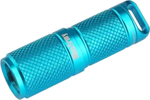 MecArmy X4S 130 Lumen Aluminum Super Micro-Sized Keychain EDC Flashlight with Micro USB Charging | Handheld Rechargeable Everyday Carry Car Keychain Light | Outdoor Camping Waterproof Torch (Blue)