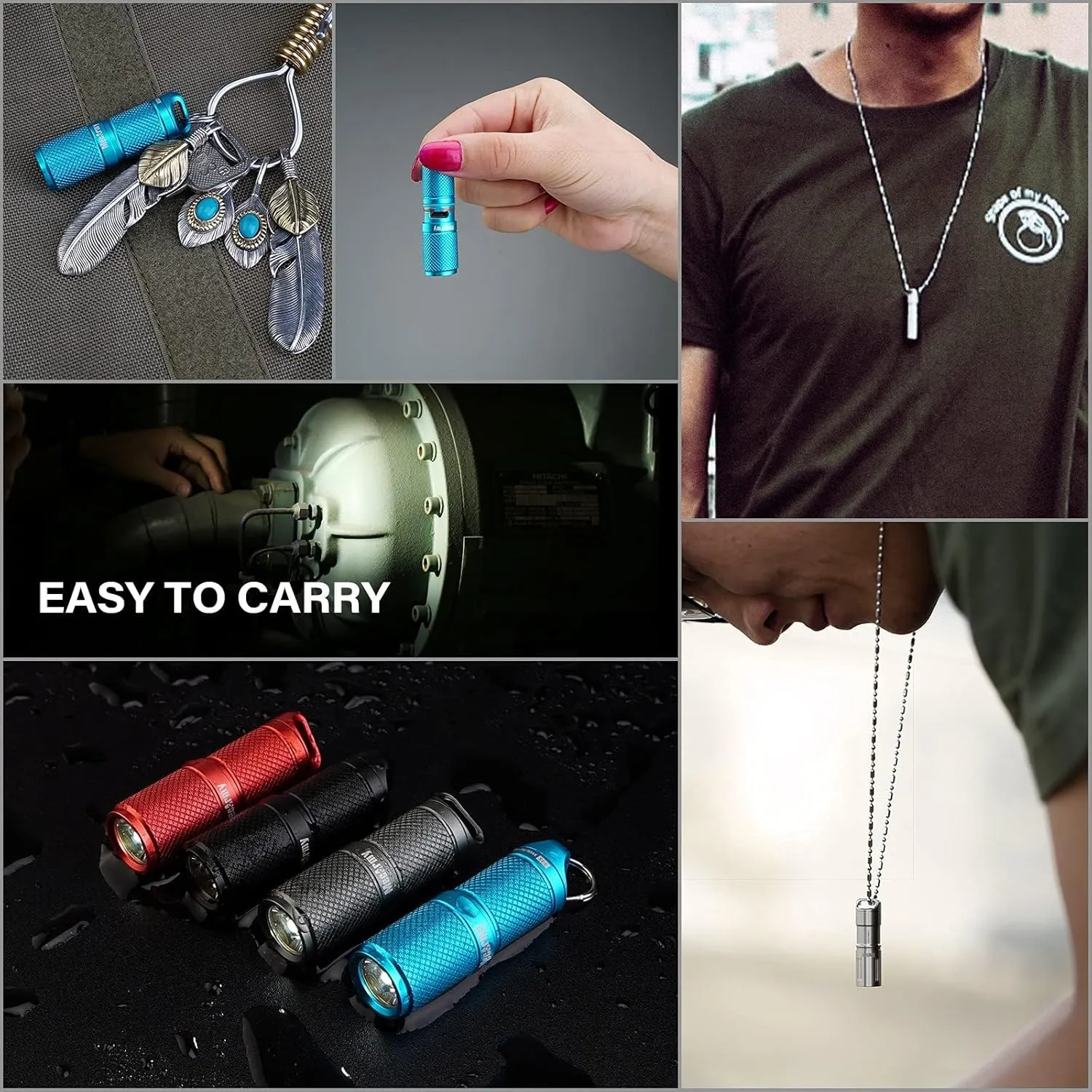 MecArmy X4S 130 Lumen Aluminum Super Micro-Sized Keychain EDC Flashlight with Micro USB Charging | Handheld Rechargeable Everyday Carry Car Keychain Light | Outdoor Camping Waterproof Torch (Blue)