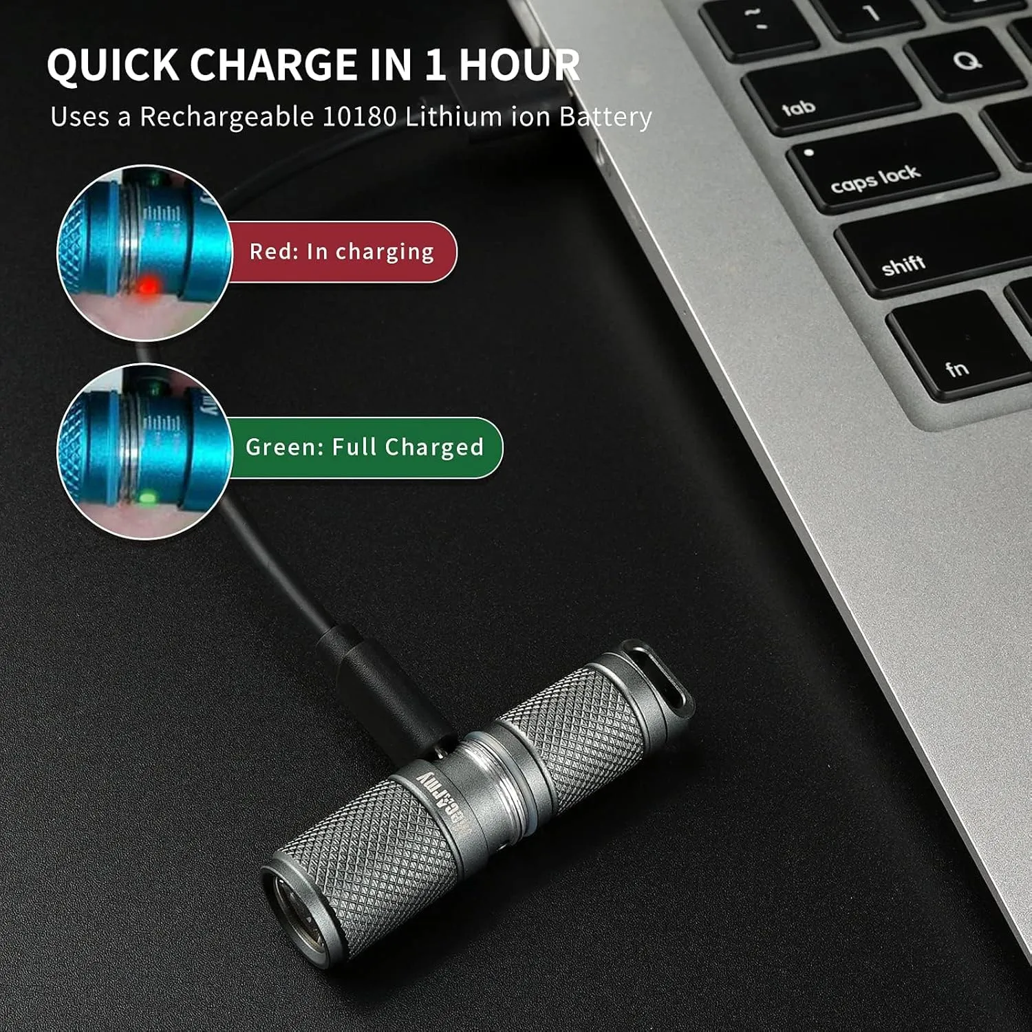 MecArmy X4S 130 Lumen Aluminum Super Micro-Sized Keychain EDC Flashlight with Micro USB Charging | Handheld Rechargeable Everyday Carry Car Keychain Light | Outdoor Camping Waterproof Torch (Blue)