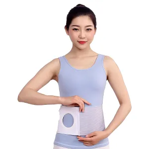 Medical Breathable Ostomy Belt Stoma Support Ostomy Hernia Belt for Men and Women Abdominal Binder Brace Abdomen Band with Stoma Opening Hole Parastomal Hernia Protection for Colostomy Patients