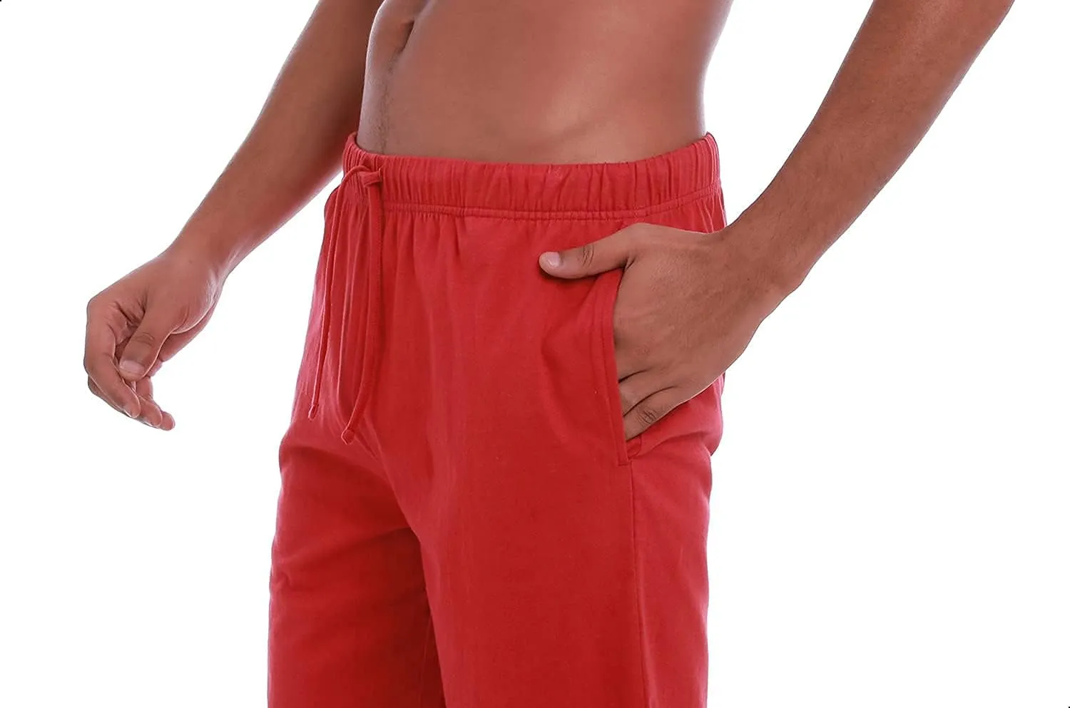 Men’s (2-Pack) Cotton Rich Knit Short | Sleepwear Shorts with Pockets | Ultra Soft, Breathable (Made in Egypt)