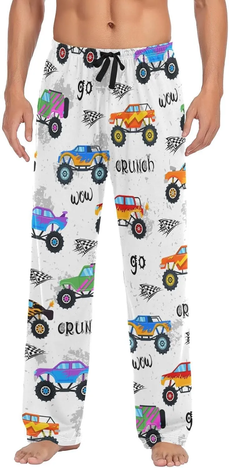 Mens Pajama Pants Lounge Pants Soft Long Sleep Pants Men Pajama Bottoms with Pockets, Small, White