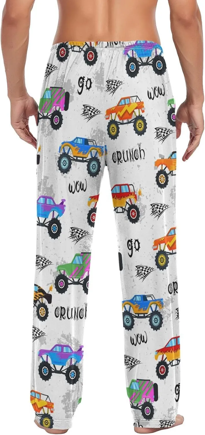 Mens Pajama Pants Lounge Pants Soft Long Sleep Pants Men Pajama Bottoms with Pockets, Small, White