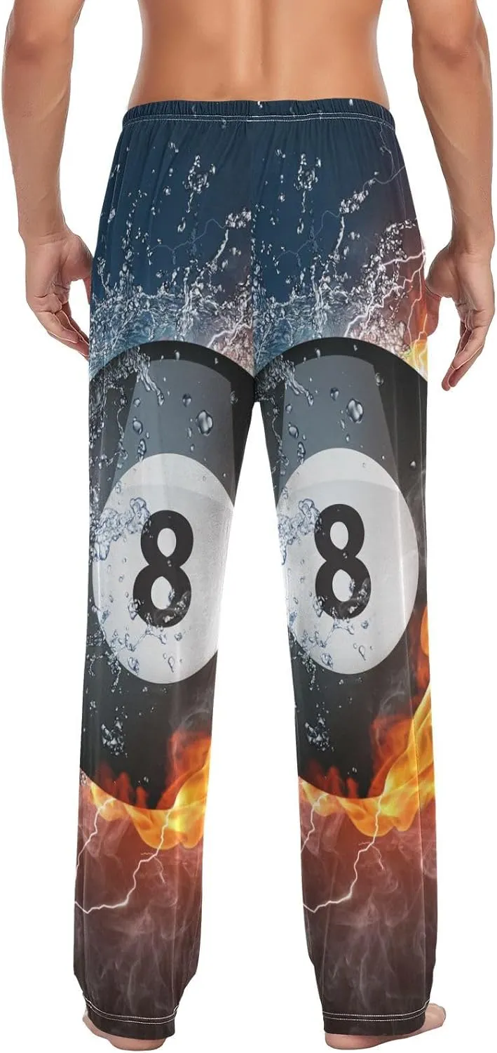 Mens Pajama Pants Lounge Pants Soft Long Sleep Pants Men Pajama Bottoms with Pockets, Small, White