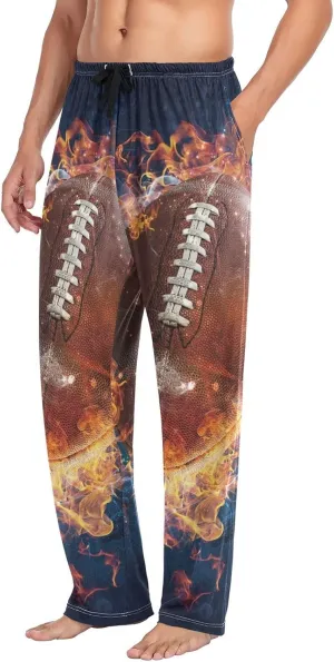 Mens Pajama Pants Lounge Pants Soft Long Sleep Pants Men Pajama Bottoms with Pockets, Small, White