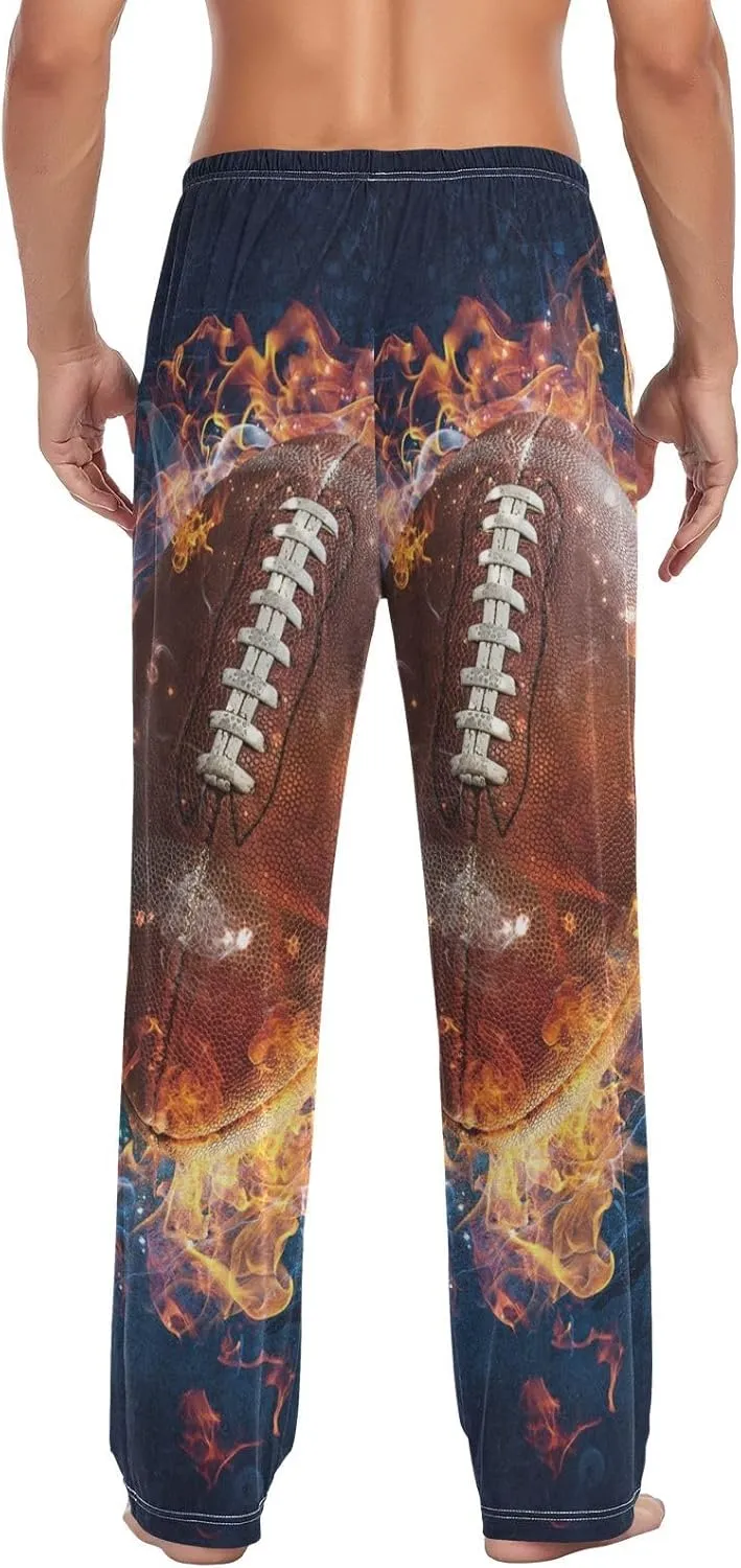 Mens Pajama Pants Lounge Pants Soft Long Sleep Pants Men Pajama Bottoms with Pockets, Small, White