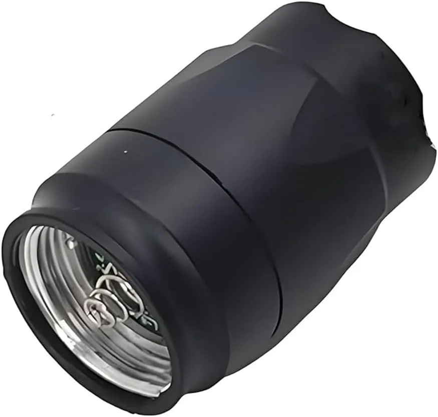 Metal Flashlight Light Heads with Strobe Mode, Super Bright Strong LED Light Heads, for M300A M600C Series Etc Flashlight Torch Tailcaps Mounting, Compatible with Scout Type Tailcaps, Black