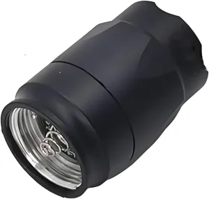 Metal Flashlight Light Heads with Strobe Mode, Super Bright Strong LED Light Heads, for M300A M600C Series Etc Flashlight Torch Tailcaps Mounting, Compatible with Scout Type Tailcaps, Black