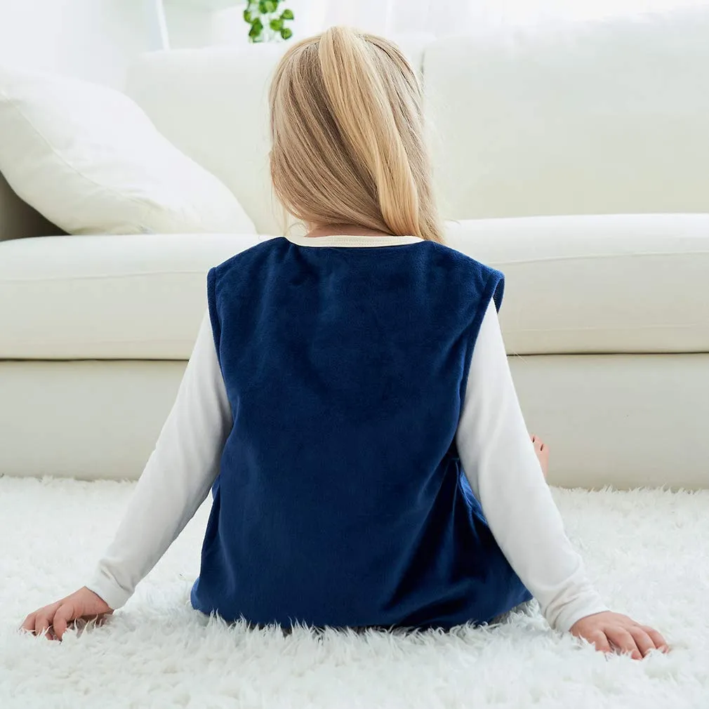 MICHLEY Toddler Sleeping Sack with Feet Newborn Infant Sleeveless Sleeping Bag 2-way Zipper Baby Wearable Blanket for Walkers,Dark Blue Owl,1-3T