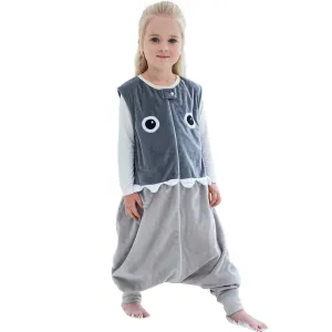 MICHLEY Toddler Sleeping Sack with Feet Newborn Infant Sleeveless Sleeping Bag 2-way Zipper Baby Wearable Blanket for Walkers,Grey Shark,1-3T
