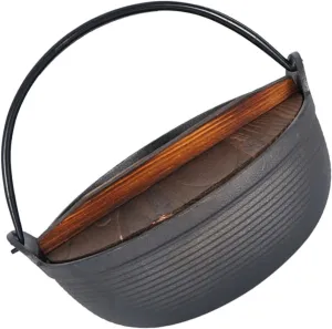 Milisten 1set Outdoor Cast Soup Pot Portable Hanging Cooking Boiler for Campfire Picnic for Stewing Chicken Cooking Porridge Camping Cooker Pot